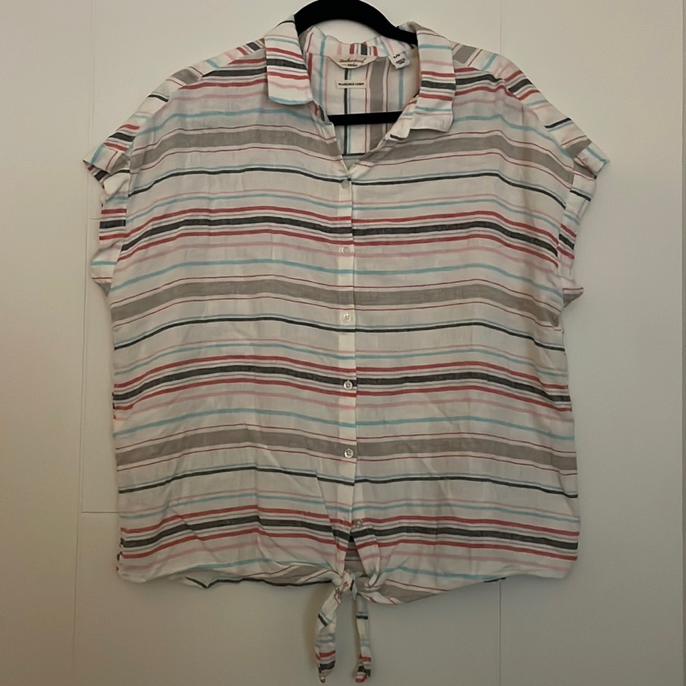 Striped Blouse | Weatherproof | Size Large